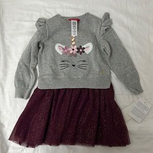 NWT! Guess kids sweater dress with Tulle skirt